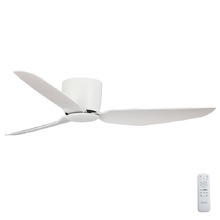 Claro 132cm DC White Low Profile Ceiling Fan with Remote Control